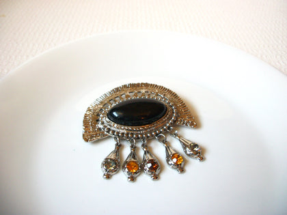Vintage Mad Woman Admiral Rhinestone Brooch Pin 92320