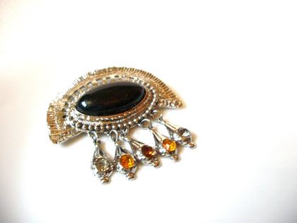Vintage Mad Woman Admiral Rhinestone Brooch Pin 92320