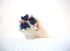 Vintage Flower Basket Brooch Pin 92320