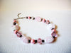 Vintage Pink White Czech Glass Necklace 92320