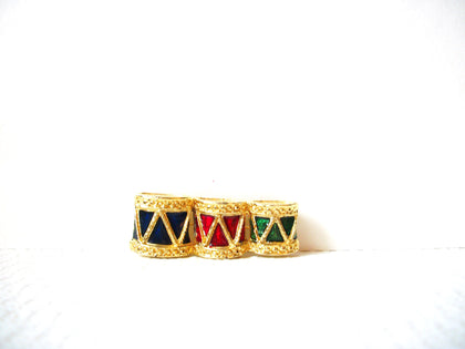 Vintage Christmas Drums Brooch Pin 92420