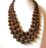 Vintage Brown Lucite Necklace 92420