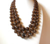 Vintage Brown Lucite Necklace 92420