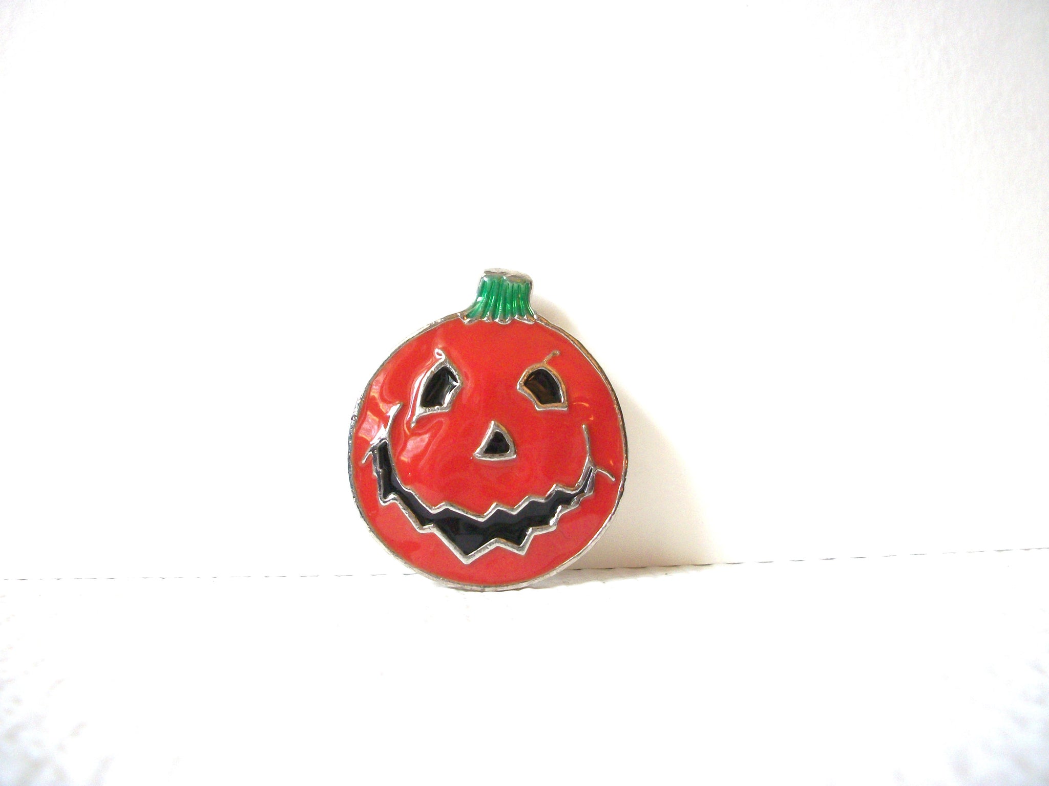 Vintage Scary Pumpkin Halloween Brooch Pin 92420