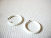 Retro 70s Large White Hoop Earrings 92420