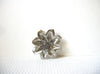Vintage Silver Toned Flower Brooch Pin 92420