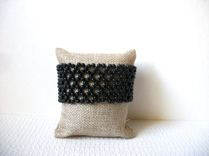 Vintage Black Glass Bracelet 92420
