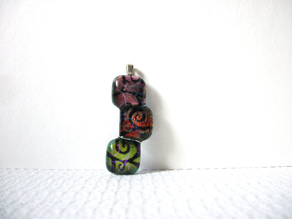 Vintage Colorful Dichroic Glass Pendant 92420
