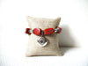 Southwestern Vintage Dark Clay Red Stones Bracelet 92420