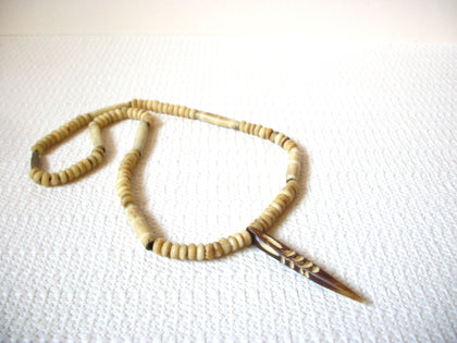 Vintage African Bone Horn Necklace 92420