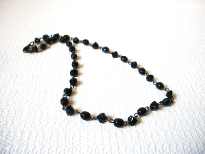 Vintage Black Glass Necklace 92420