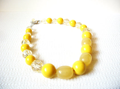 Retro Clear Yellow Chunky Necklace 92520