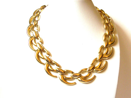 Vintage Gold Toned Link Necklace 92420