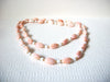 Vintage Pale Pink White Lucite Necklace 92520