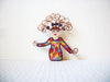 Retro Lady Hand Wired Brooch Pin 92620