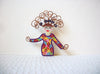 Retro Lady Hand Wired Brooch Pin 92620