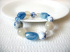 Retro Blue White Moon Glow Marbleized Bracelet 92720