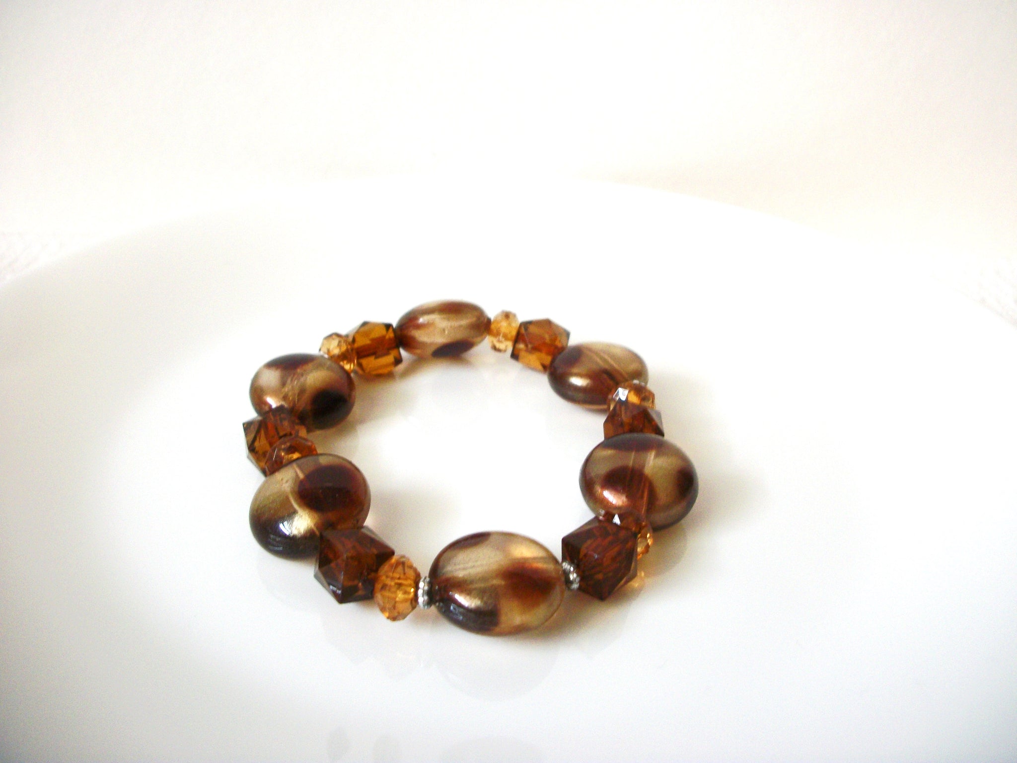 Retro Brown Gold Glass Bracelet 92720