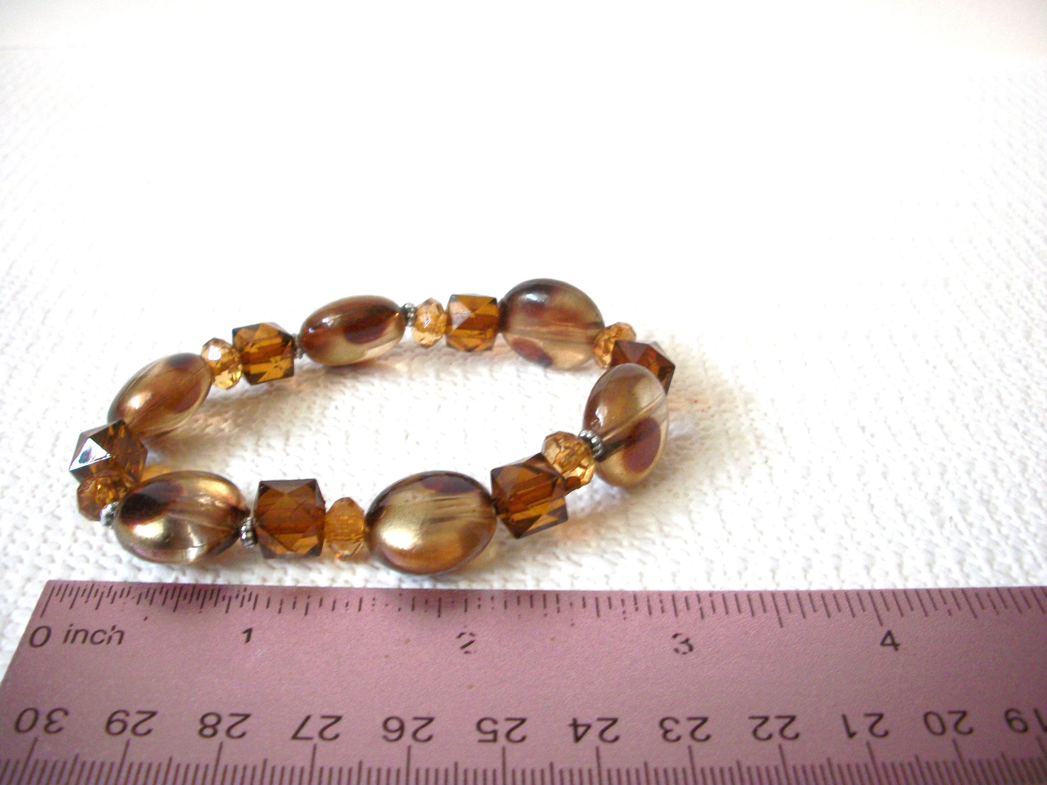 Retro Brown Gold Glass Bracelet 92720