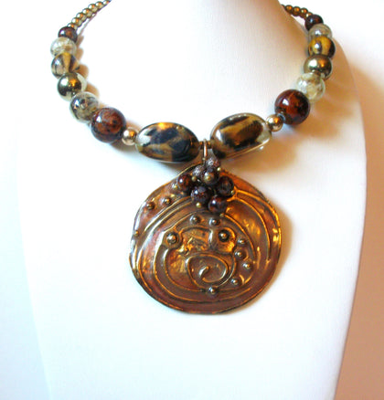 Vintage Warrior Mad Woman Choker Necklace 92820