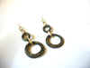 Retro Olive Green Dangle Earrings 92820