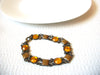 Vintage Amber Gold Rhinestone Bracelet 92820