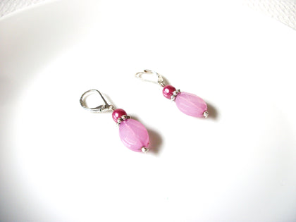 Vintage Pink Lucite Earrings 92820