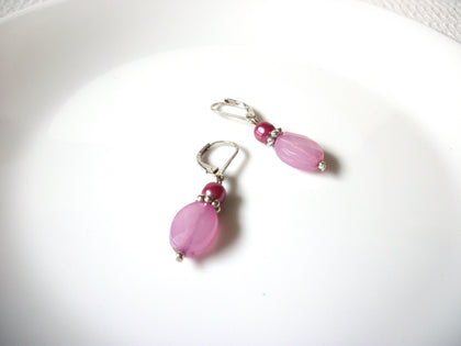Vintage Pink Lucite Earrings 92820