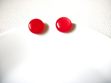 Vintage Orangery Red Lucite Earrings 92820