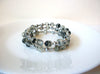 Vintage Gray Glass Beads Bracelet 92920