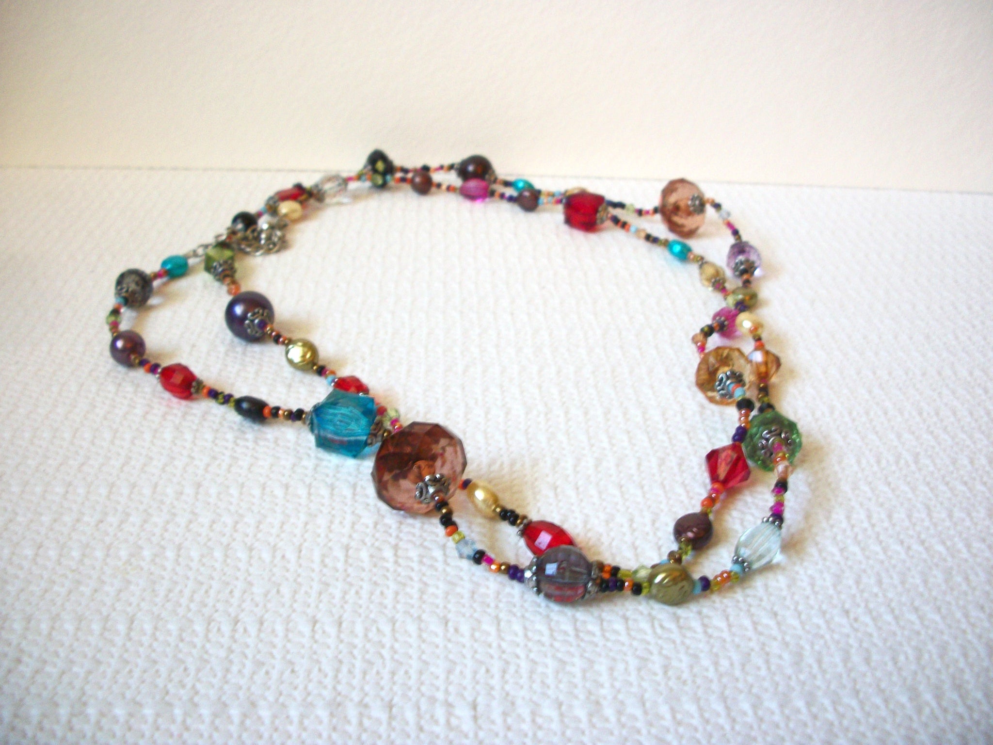 Retro Colorful Glass Necklace 92920