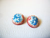 Vintage Hand Painted Bird Earrings 92920