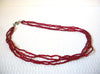 Vintage Red Glass Necklace 92920