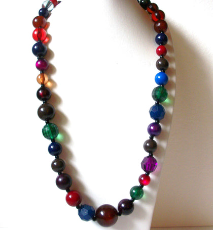 Vintage Colorful Moon Glow Necklace 93020