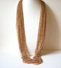 Vintage Nude Glass Beads Necklace 93020