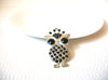 Retro Black Rhinestones Owl Pendant 93020