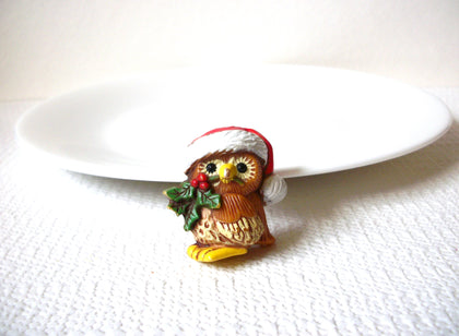 Vintage HALLMARK Christmas Owl Brooch Pin 92720