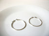 Retro Silver Toned Hoop Earrings 92720