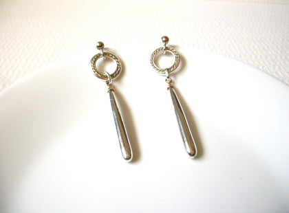 Retro Gold Silver Toned Long Earrings 92720