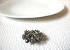 Vintage Black Rhinestone Cluster Brooch Pin 100120