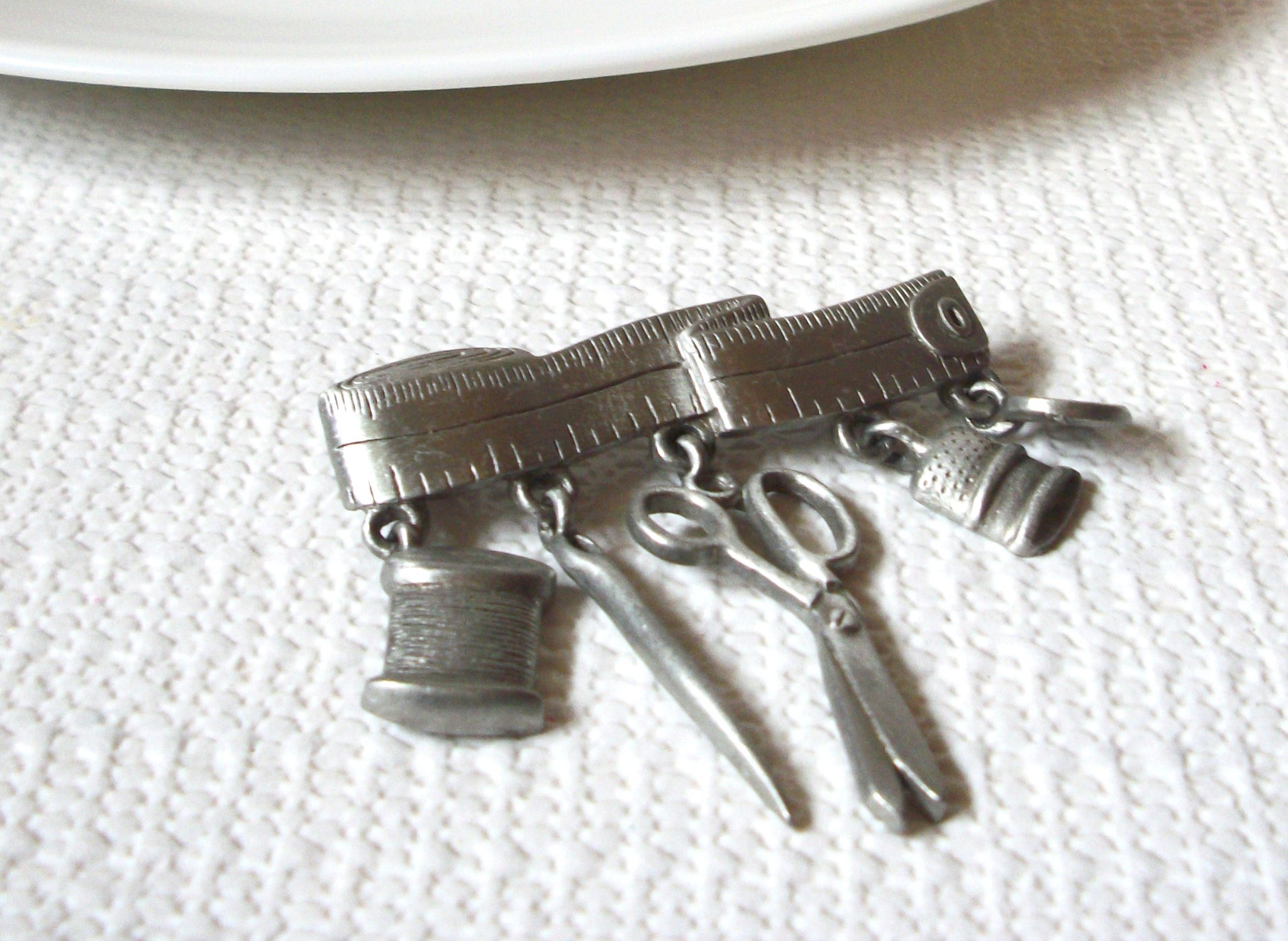 JJ Stamped Seamstress Brooch Pin 100120