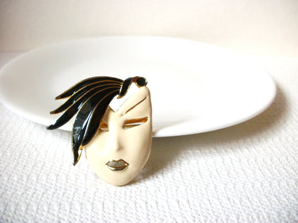Vintage Figural Face Brooch Pin 100120