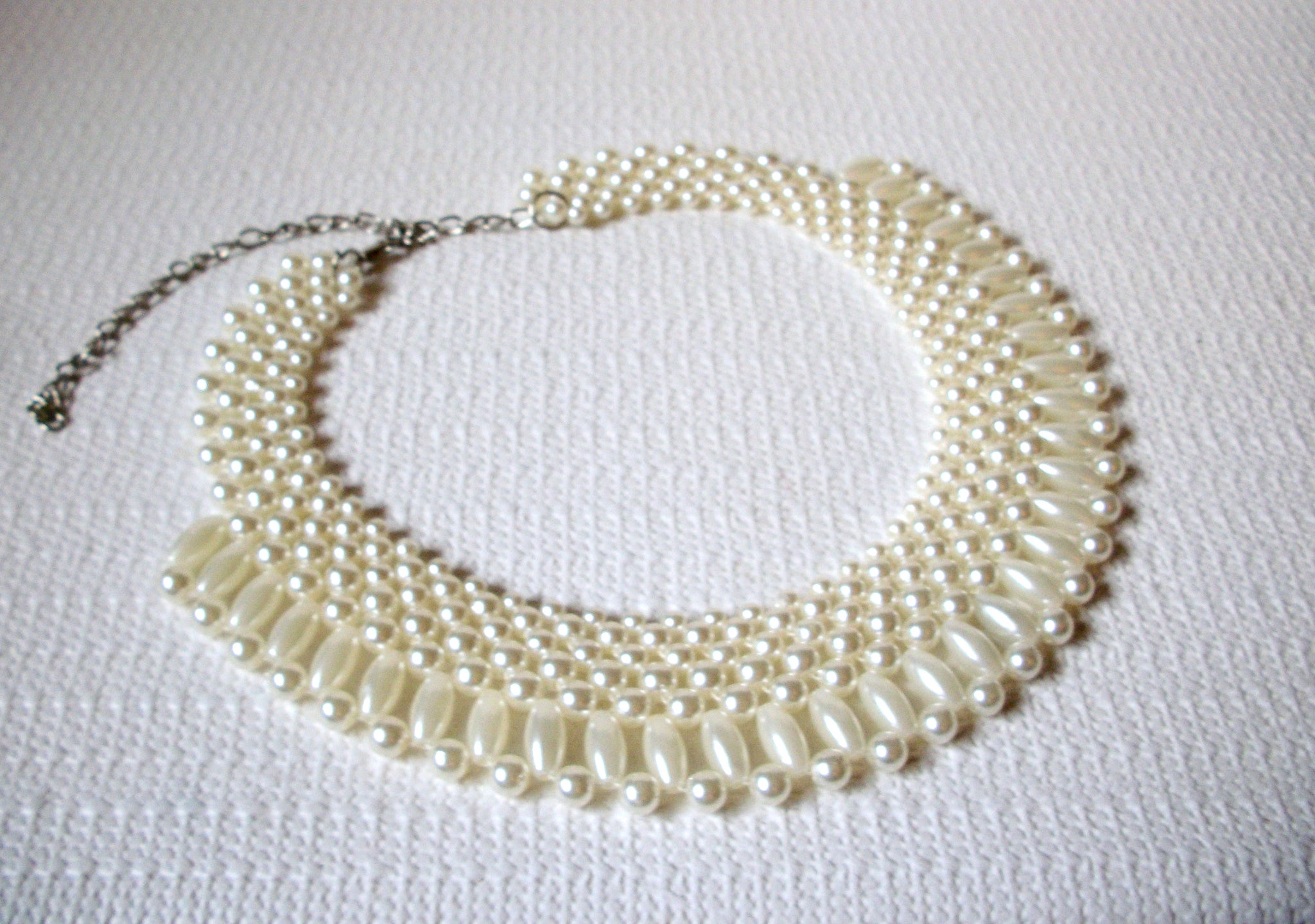 Retro Faux Pearl Collar Necklace 100120