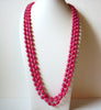 Retro Salmon Pink 92 Inch Long Necklace 100120