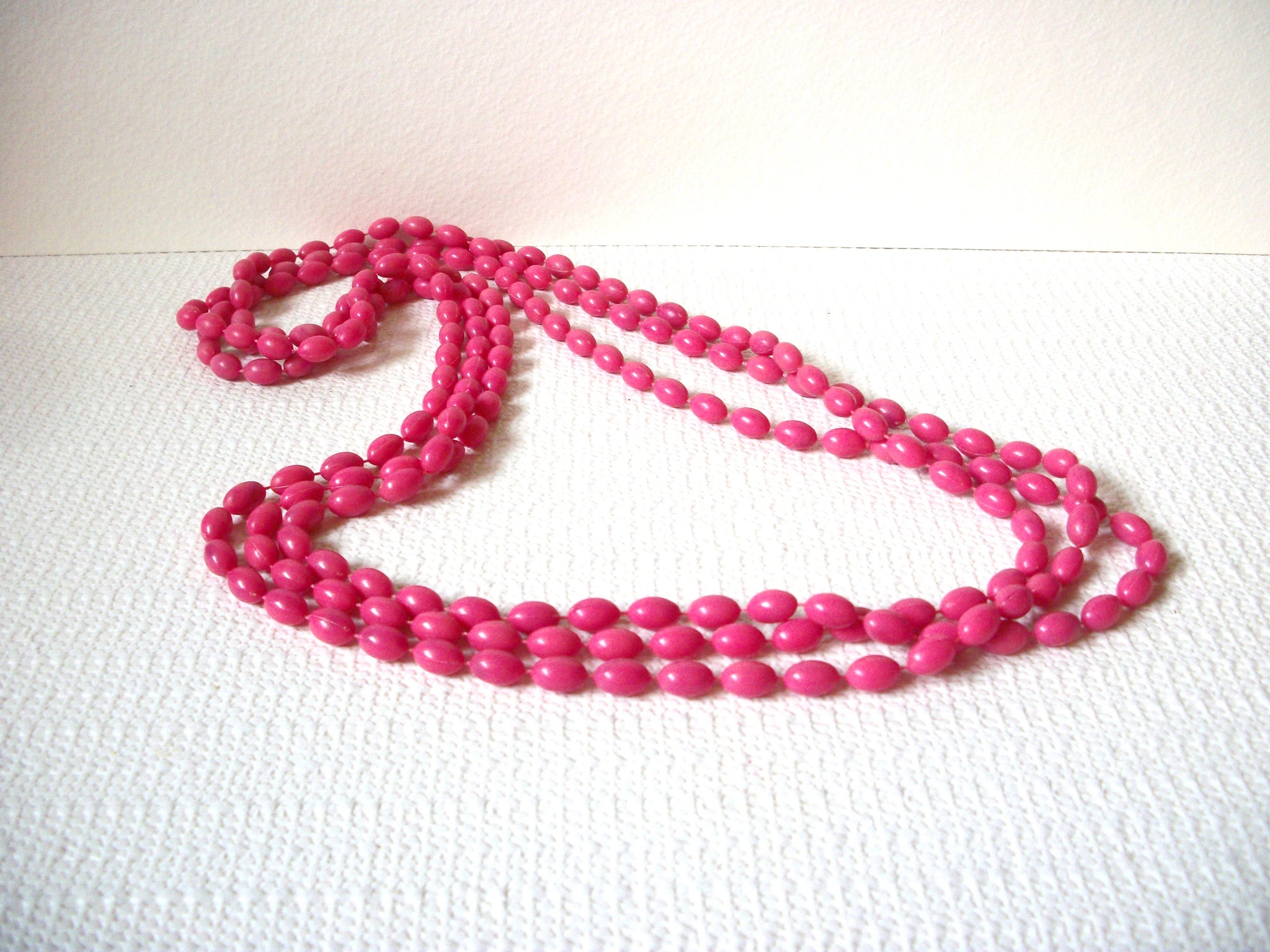 Retro Salmon Pink 92 Inch Long Necklace 100120