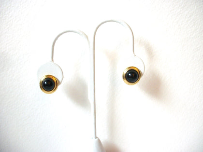 Vintage Gold Black Smaller Earrings 100220