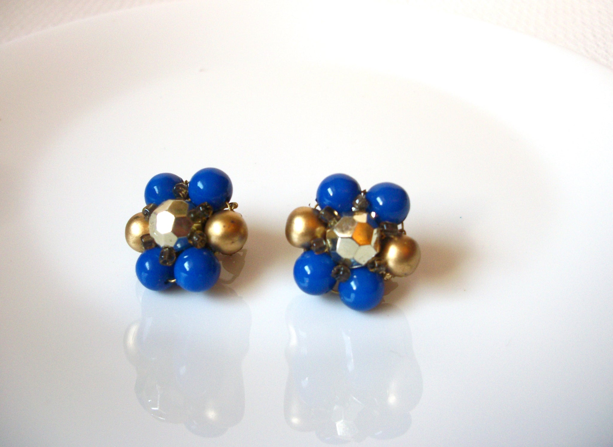 JAPAN 1950s Cluster Earrings 100220