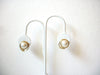 Vintage Glass Pearl Gold Toned Earrings 100220