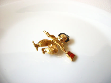 Vintage Scarecrow Brooch Pin 100220