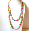 Retro Colorful Glass Necklace 100220